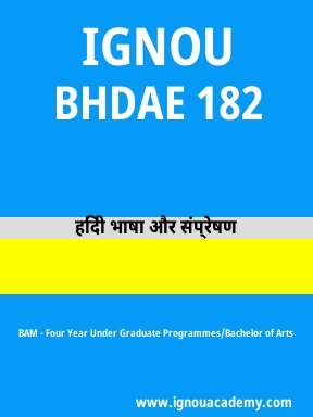 BHDAE 182 Solved Assignment