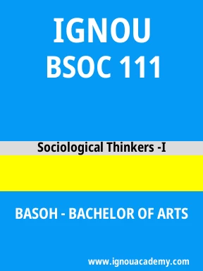 BSOC 111 Solved Assignment