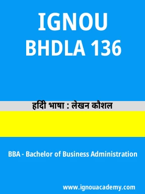 BHDLA 136 Solved Assignment
