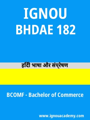 BHDAE 182 Solved Assignment