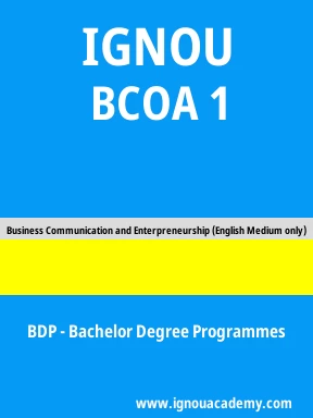 BCOA 1 Solved Assignment