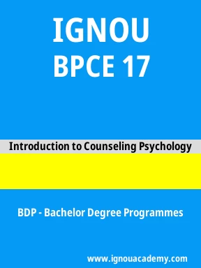 BPCE 17 Solved Assignment
