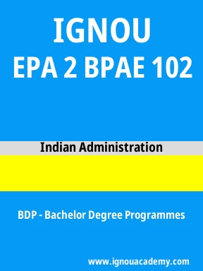 EPA 2 BPAE 102 Solved Assignment