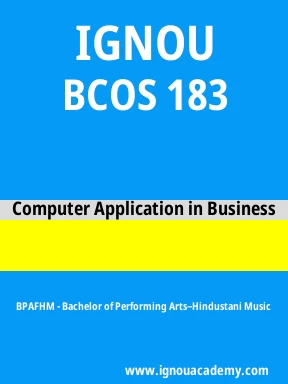 BCOS 183 Solved Assignment