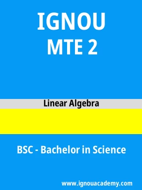 MTE 2 Solved Assignment