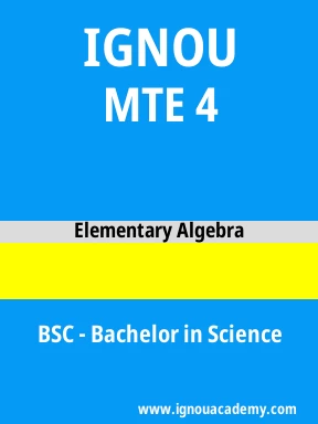 MTE 4 Solved Assignment