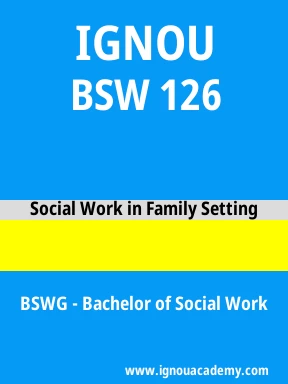 BSW 126 Solved Assignment