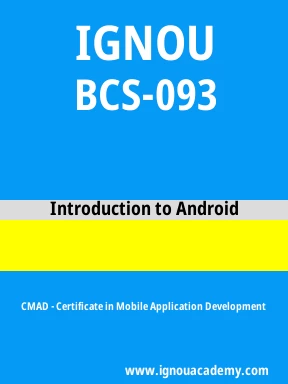 BCS-093 Solved Assignment