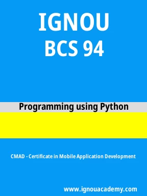 BCS 94 Solved Assignment