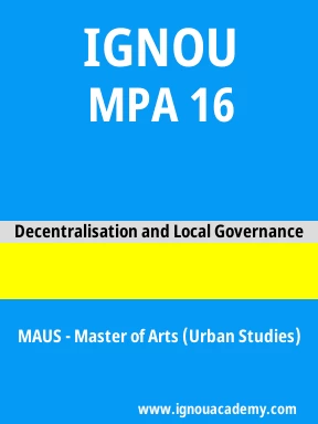 MPA 16 Solved Assignment