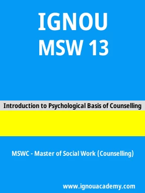 MSW 13 Solved Assignment