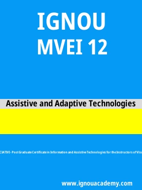 MVEI 12 Solved Assignment