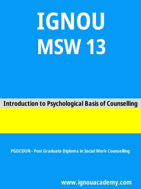 MSW 13 Solved Assignment