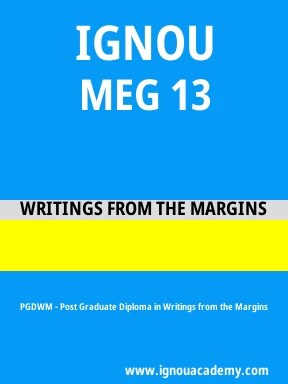 MEG 13 Solved Assignment