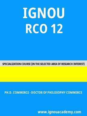 RCO 12 Solved Assignment